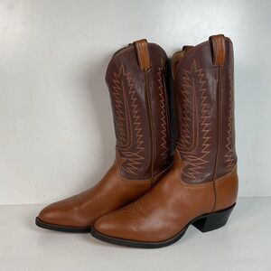 1970s Tony Lama Cowboy Boots 12 D Gold Label USA Made